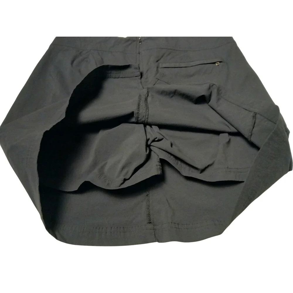 Royal Robbins Jammer Skort Black Hiking Active Travel golf Skirt Women Size 8